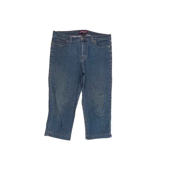 Gloria Vanderbilt Capri Women's size 14 Dark Wash Blue Denim jeans - Picture 1 of 4